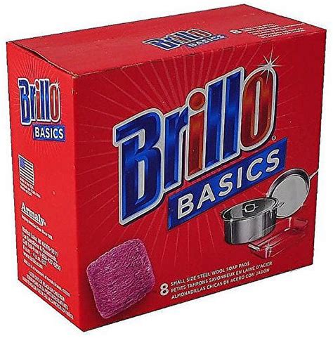 brillo basics steel-wool soap pads 8-ct boxes|brillo basics soap pads.